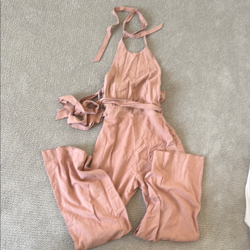 Zara Blush Pink Halter Jumpsuit